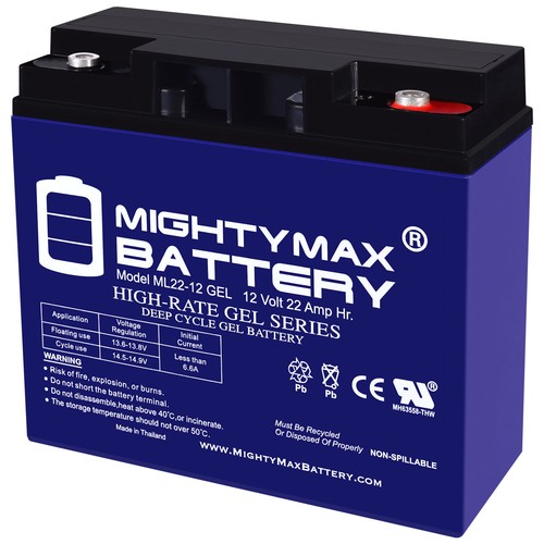 Mighty max 12v - 22ah, gel
