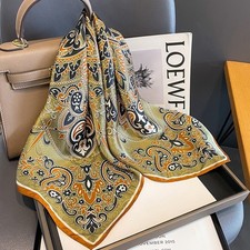 100% Silk Scarf Women Vintage