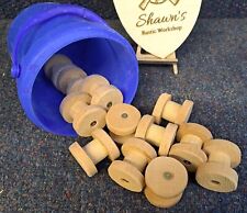 Bucket 'O' Wooden Cotton Reels