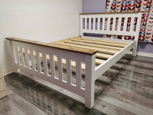 Bespoke crown bed white with - crown,