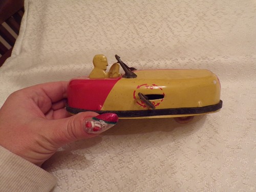 Vtg tin dodgem bumper car - vtg,