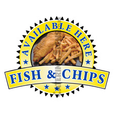 Fish & Chips Sold Here Sticker