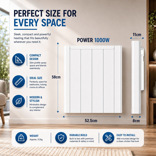 Mylek wifi ceramic radiator - ceramic,