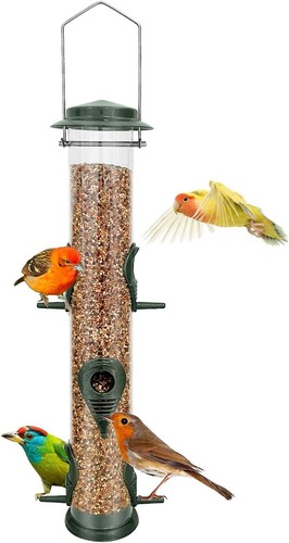 Metal bird feeder tube - bird,
