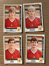 PANINI FOOTBALL 86 STICKERS, NOTTINGHAM FOREST, COLLECTION OF 4 STICKERS