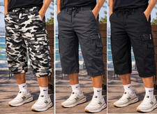 Mens 3/4 Shorts Elasticated