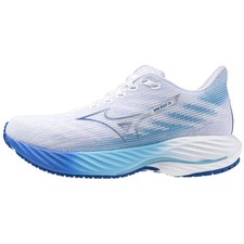 Mizuno Wave Rider 28 Women's Running Shoes, White/Mugen Blue/River Blue - 4 UK
