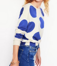 Boden LARA long sleeve blue circles autumn winter cotton fun Jumper