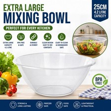 PLASTIC MIXING BOWLS CLEAR