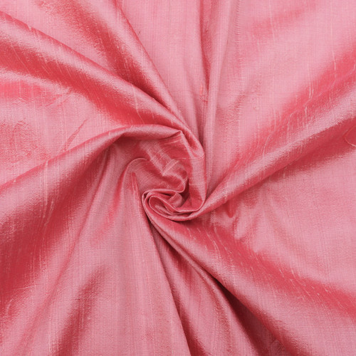 Coral silk dupioni - coral,