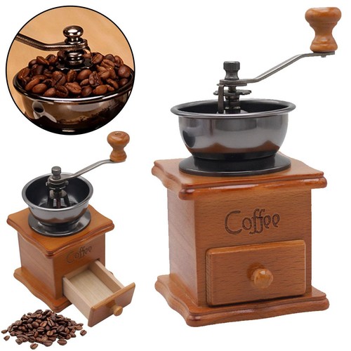 Manual wooden coffee - wooden, grinder