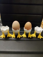 Set Of 4 Chicken Egg Cups 3d