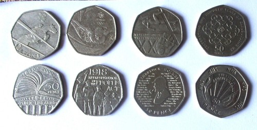 50p coins horse jumping - horse, jumping/team