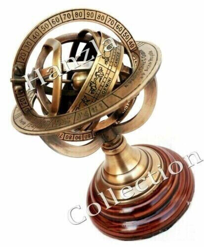 Brass armillary sphere - brass,