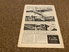 AC32 ADVERT 11X8 CESSNA AIRCRAFT COMPANY DEPT FL WICHITA KANSAS - PLANES