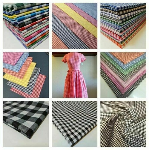 Polycotton gingham 4 - gingham, 1"