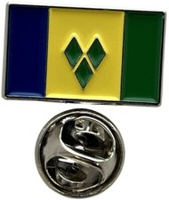 St Vincent & Grenadines Flag Enamel & Metal Lapel Pin Badge FREE UK Delivery!