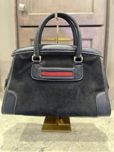 Black gucci sherry suede - gucci,