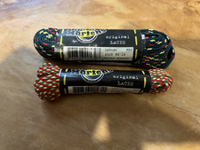 TWO pairs Dr.Martens boot laces,flat design, new/old stock,8-16 hole boots.