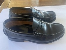 Loake Princeton Leather Moccasin Shoes. Black Size 8