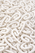 White Plastic Curtain Hooks