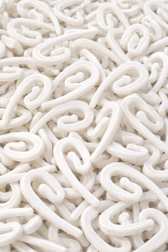 White plastic curtain - white,