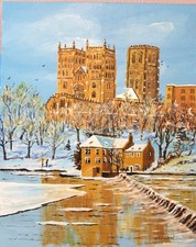 Durham Cathedral in winter, an
