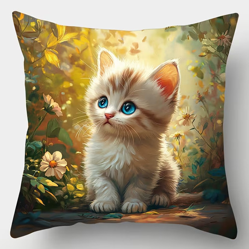 Beautiful cat prints pillow - beautiful,