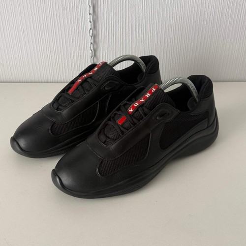 Prada black americas cup shoes - americas,