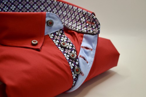 Mens red shirt - mens, floral