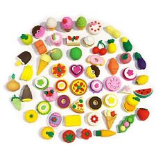 24Pcs Novelty Cakes Fruits Vegetables Food Erasers Rubber Party Gift Bag Fillers