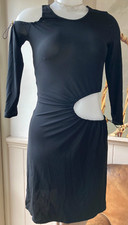 Agent Provocateur mini dress S stretch black cut outs bodycon beach Zofia