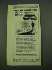 1972 Zodiac Cadet Boat Ad - Your Marina in a Bag