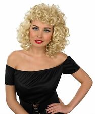 Women`s 50s Curly Blonde Movie Sweetheart Wig for Sandy Film Fancy Dress Costume