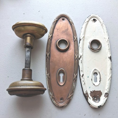 Vintage brass door knob - door, handle