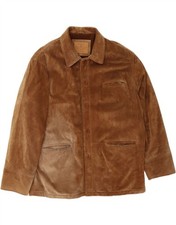 CIRO CITTERIO Mens Suede Jacket UK 44 2XL Brown Leather CU02