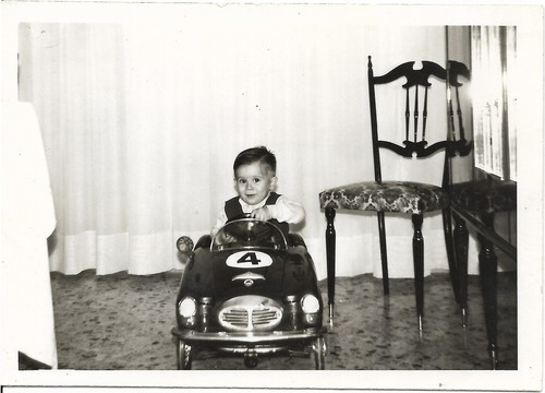 Vintage photo boy sitting - boy, on