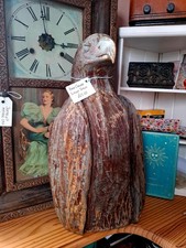 Hand-Carved Wooden Eagle Totem