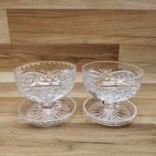 Pair of  Vintage Heavy Crystal