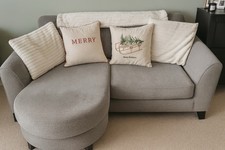 Grey 3 Seater Chaise-long Sofa