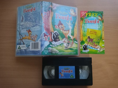 Bambi vhs video with leaflet - vhs,