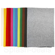 A4 Craft Felt Fabric Sheets 1.5mm Thick - Soft Sewing 24 Colours- 10 Sheet Packs