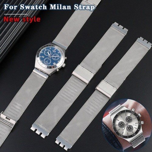 Stainless steel watch strap - steel,