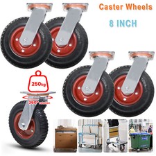 1/2/4x Castor Wheels 200mm