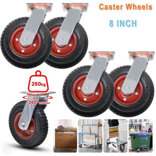 Castor wheels 200mm - 1/2/4x,