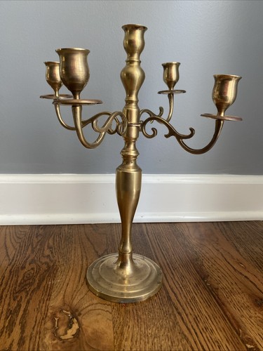 Vintage brass arm candelabra - vintage, 5