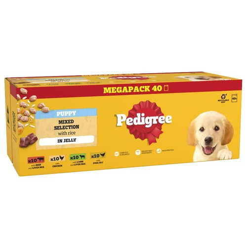 Puppy dog food pouches chunks - puppy,