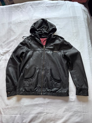 Superdry black leather - superdry, hooded