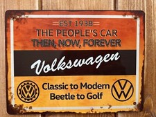 VW Beetle Tin Sign Vintage