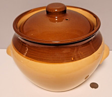 RARE JUMBO SIZED 9in T.G Green&Co England Granville Two Tone Vintage Bean Crock